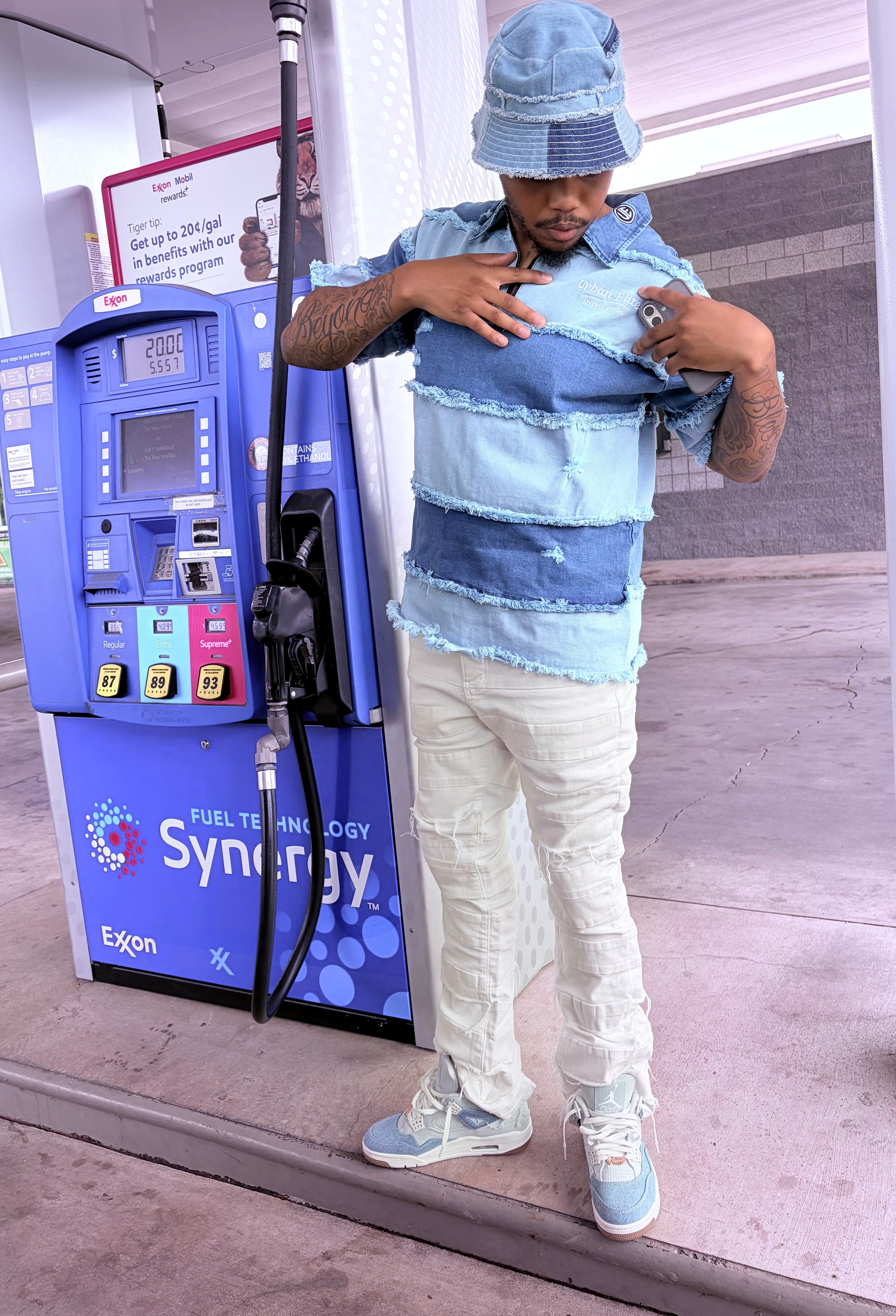 Denim Blue Static Polo